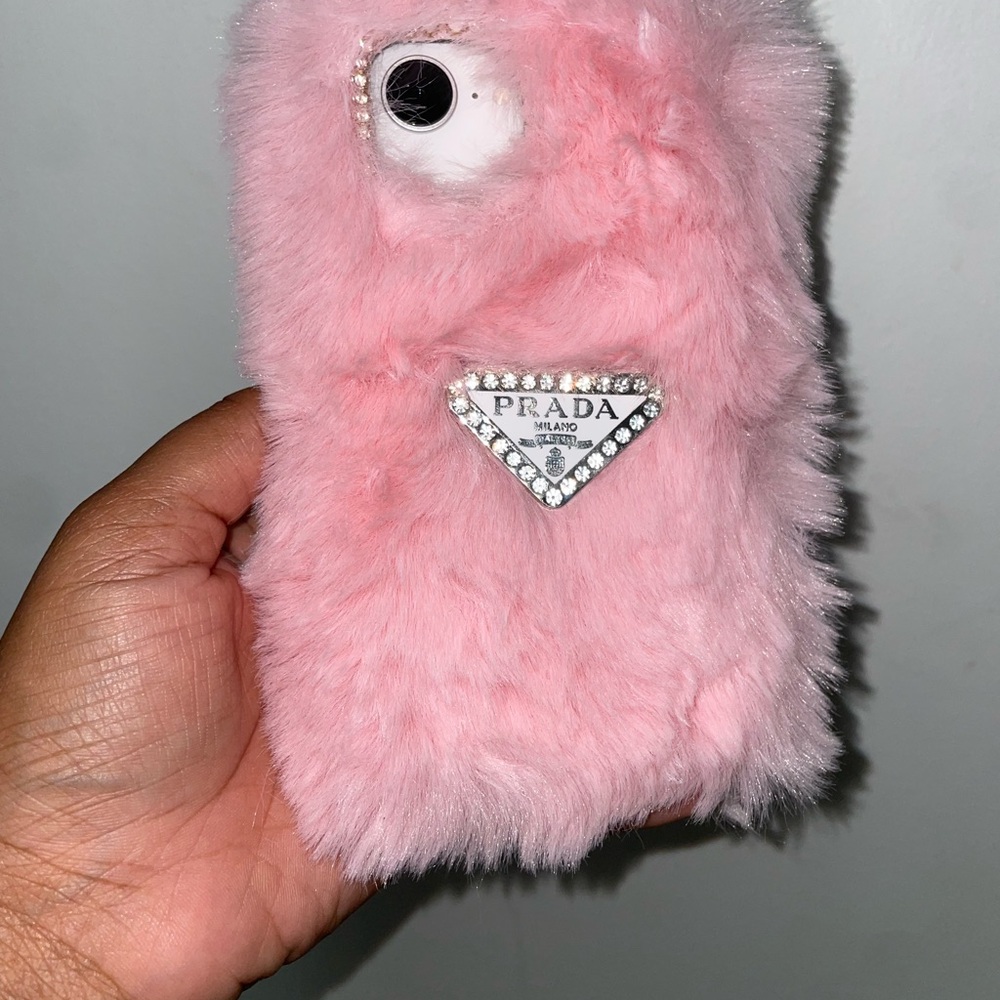 Pink Furry Phone Case
